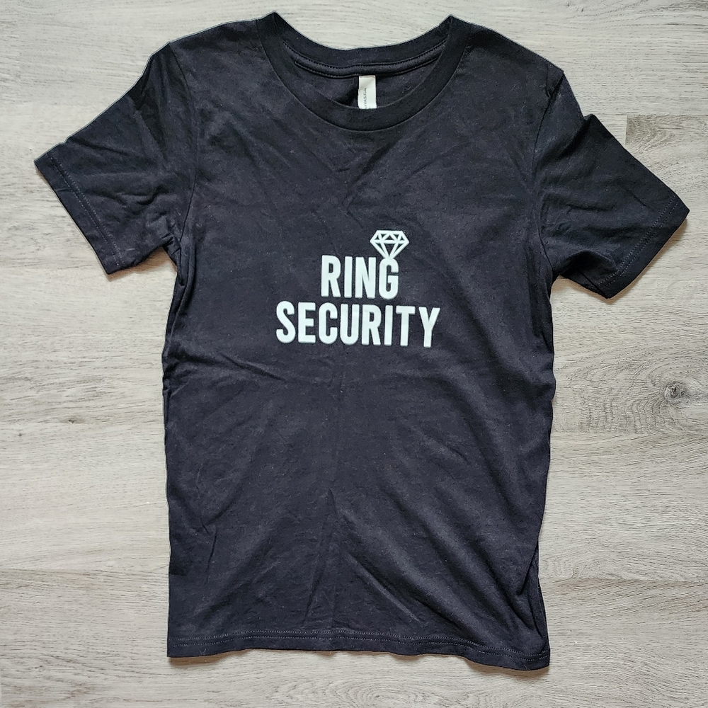 Bella + Canvas Boy's Ring Security Short Sleeve Crewneck Casual Tee Shirt Large